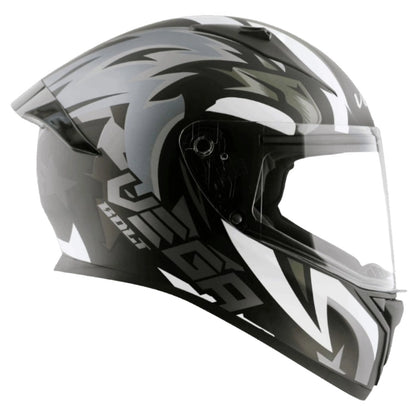 Vega Bolt Speedx ISI and DOT Certified Full Face Helmet for Men with Clear Visor