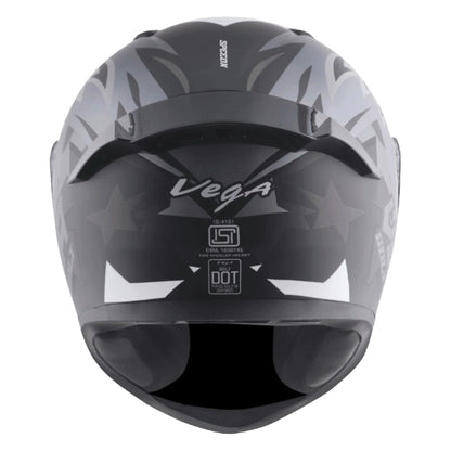 Vega Bolt Speedx ISI and DOT Certified Full Face Helmet for Men with Clear Visor