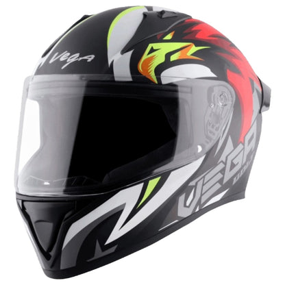 Vega Bolt Speedx ISI and DOT Certified Full Face Helmet for Men with Clear Visor