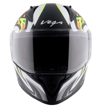 Vega Bolt Speedx ISI and DOT Certified Full Face Helmet for Men with Clear Visor
