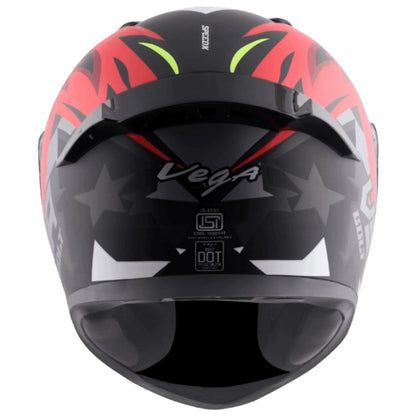 Vega Bolt Speedx ISI and DOT Certified Full Face Helmet for Men with Clear Visor