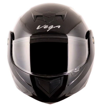 Vega Crux ISI Certified Flip-Up Helmet for Men and Women with Clear Visor