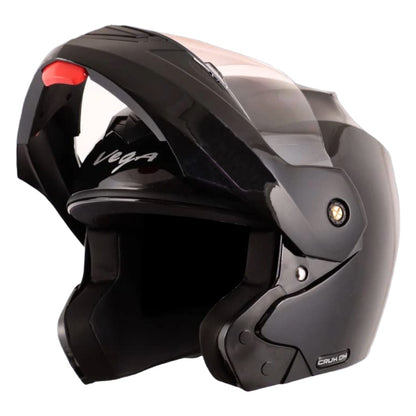 Vega Crux ISI Certified Flip-Up Helmet for Men and Women with Clear Visor