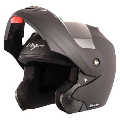 Vega Crux ISI Certified Flip-Up Helmet for Men and Women with Clear Visor