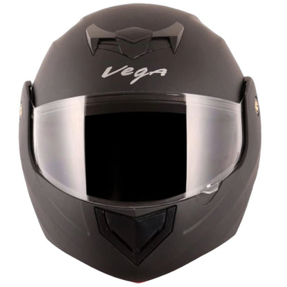 Vega Crux ISI Certified Flip-Up Helmet for Men and Women with Clear Visor