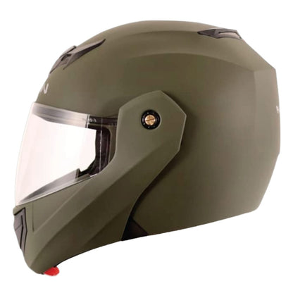 Vega Crux ISI Certified Flip-Up Helmet for Men and Women with Clear Visor