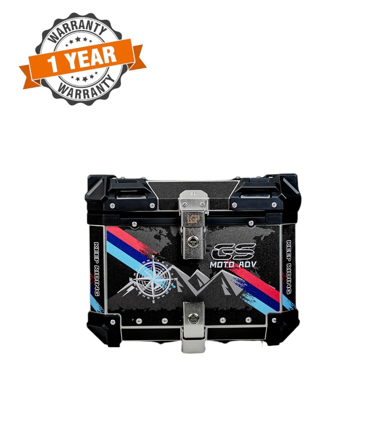 GUB Premium Aluminum Graphics 45 Liters Top Box