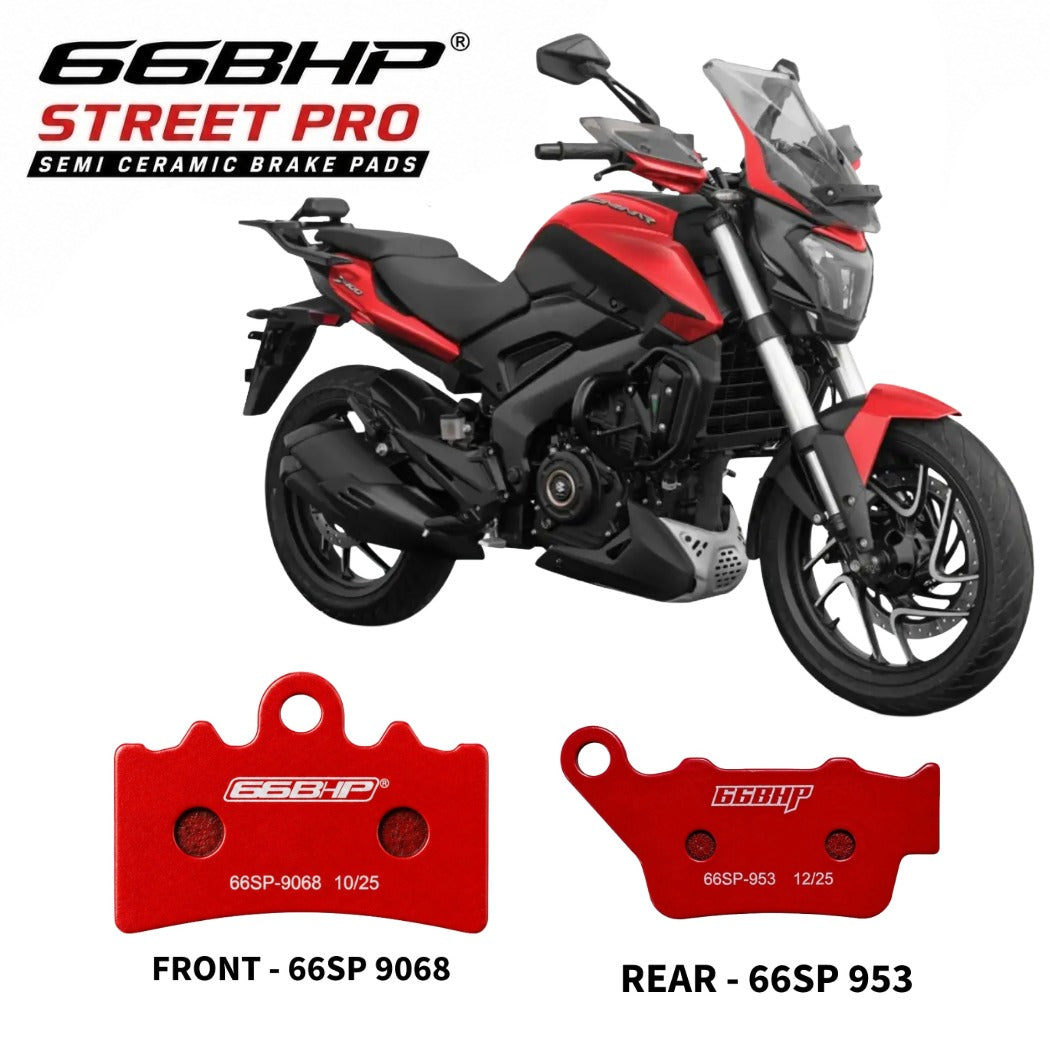 66BHP Semi-Ceramic Brake Pads for BAJAJ DOMINAR 400 (UG19)