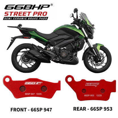66BHP Semi-Ceramic Brake Pads for BAJAJ DOMINAR 400