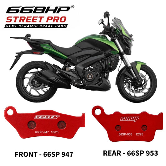 66BHP Semi-Ceramic Brake Pads for BAJAJ DOMINAR 400