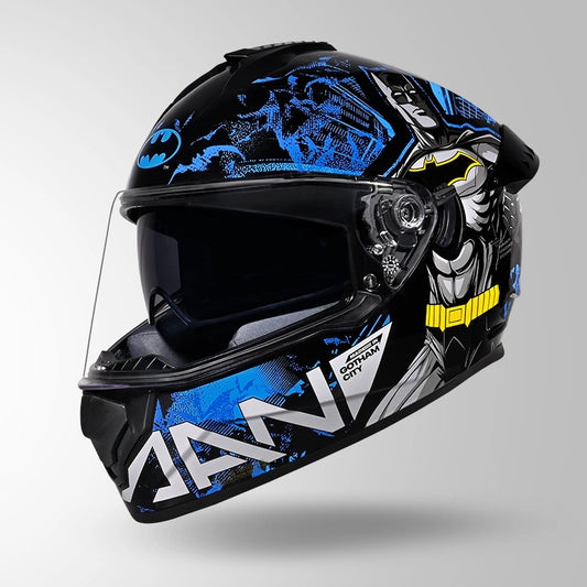 GUB STUDDS DRIFTER BATMAN EDITION HELMET WITH DUAL VISOR ISI AND DOT CERTIFICATION