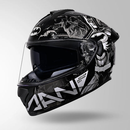 STUDDS DRIFTER BATMAN EDITION HELMET WITH DUAL VISOR ISI AND DOT CERTIFICATION