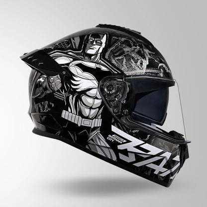STUDDS DRIFTER BATMAN EDITION HELMET WITH DUAL VISOR ISI AND DOT CERTIFICATION