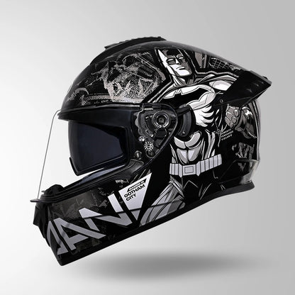 STUDDS DRIFTER BATMAN EDITION HELMET WITH DUAL VISOR ISI AND DOT CERTIFICATION