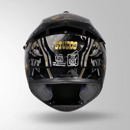 STUDDS DRIFTER BATMAN EDITION HELMET WITH DUAL VISOR ISI AND DOT CERTIFICATION
