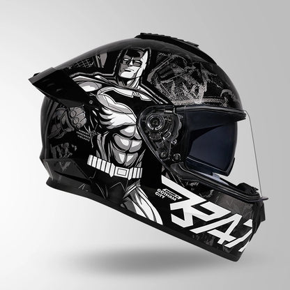 STUDDS DRIFTER BATMAN EDITION HELMET WITH DUAL VISOR ISI AND DOT CERTIFICATION