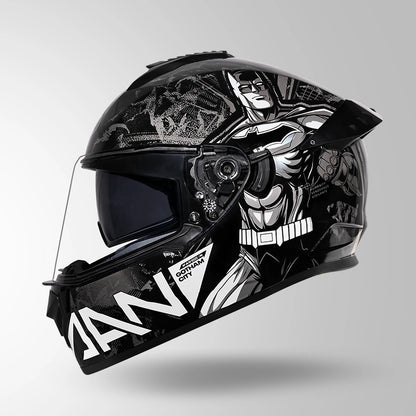 STUDDS DRIFTER BATMAN EDITION HELMET WITH DUAL VISOR ISI AND DOT CERTIFICATION