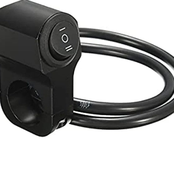 PVC Handlebar 2-Way Switch ATV Light Switch Waterproof PVC Plastic Toggle Switch for Motorcycle Light Bike Light Spotlight 7/8"(22MM) 1 Pc