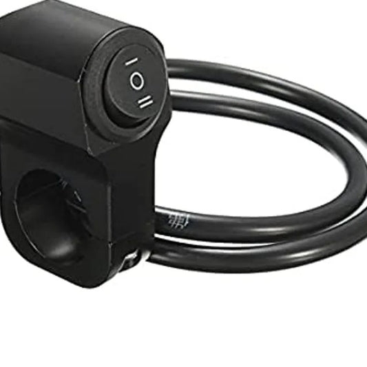 PVC Handlebar 2-Way Switch ATV Light Switch Waterproof PVC Plastic Toggle Switch for Motorcycle Light Bike Light Spotlight 7/8"(22MM) 1 Pc