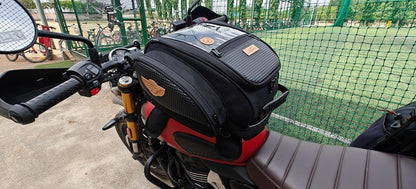 GUARDIANGEARS Jaws 28L Magnetic Tank Bag with Waterproof Rain Cover for All Motorcycles with Metal Tank from 100CC to 1000CC