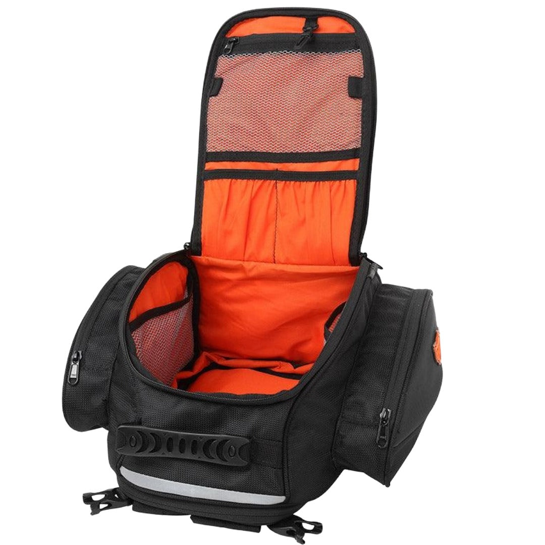 GUARDIANGEARS Jaws 28L Magnetic Tank Bag with Waterproof Rain Cover for All Motorcycles with Metal Tank from 100CC to 1000CC