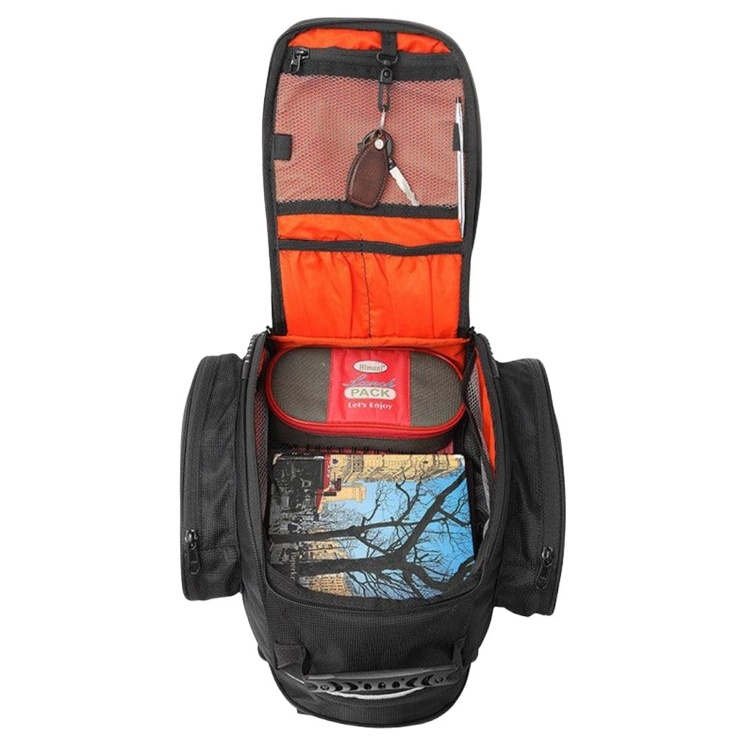 GUARDIANGEARS Jaws 28L Magnetic Tank Bag with Waterproof Rain Cover for All Motorcycles with Metal Tank from 100CC to 1000CC