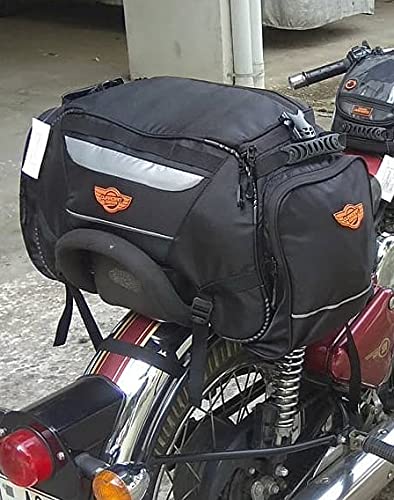 GUARDIANGEARS Rhino Mini 50L Tail Bag with Rain Cover fits on All Motorcycles from 100CC to 1000CC, Polyester