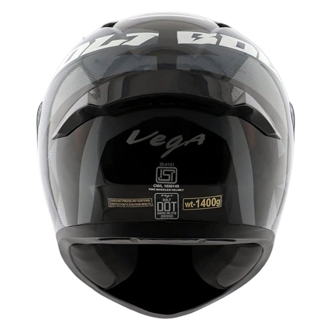 Vega Bolt Macho Black Grey Helmet