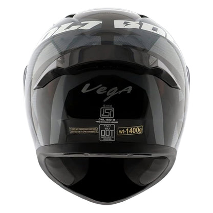 Vega Bolt Macho Black Grey Helmet