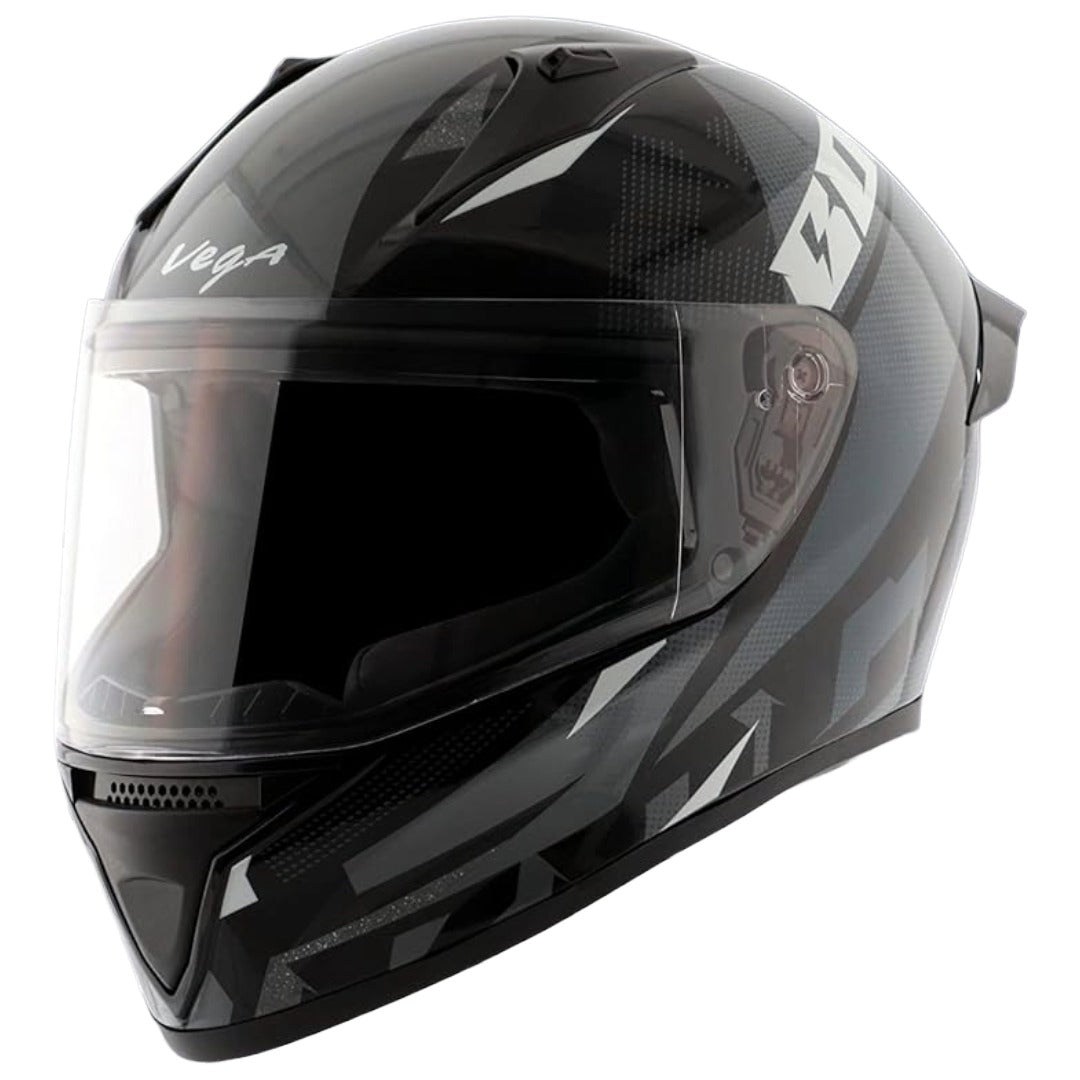 Vega Bolt Macho Black Grey Helmet