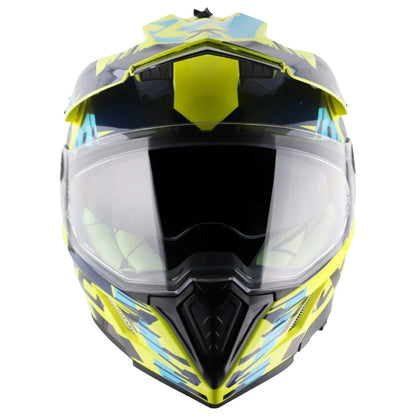 AXOR X-Cross X1 Dual Visor ISI ECE DOT Certified Full Face Dual visor Sport Peak Off Road Helmet