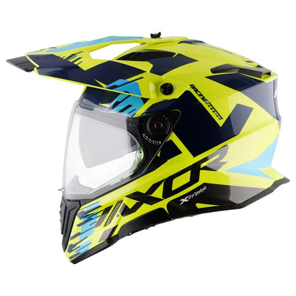 AXOR X-Cross X1 Dual Visor ISI ECE DOT Certified Full Face Dual visor Sport Peak Off Road Helmet