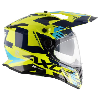 AXOR X-Cross X1 Dual Visor ISI ECE DOT Certified Full Face Dual visor Sport Peak Off Road Helmet
