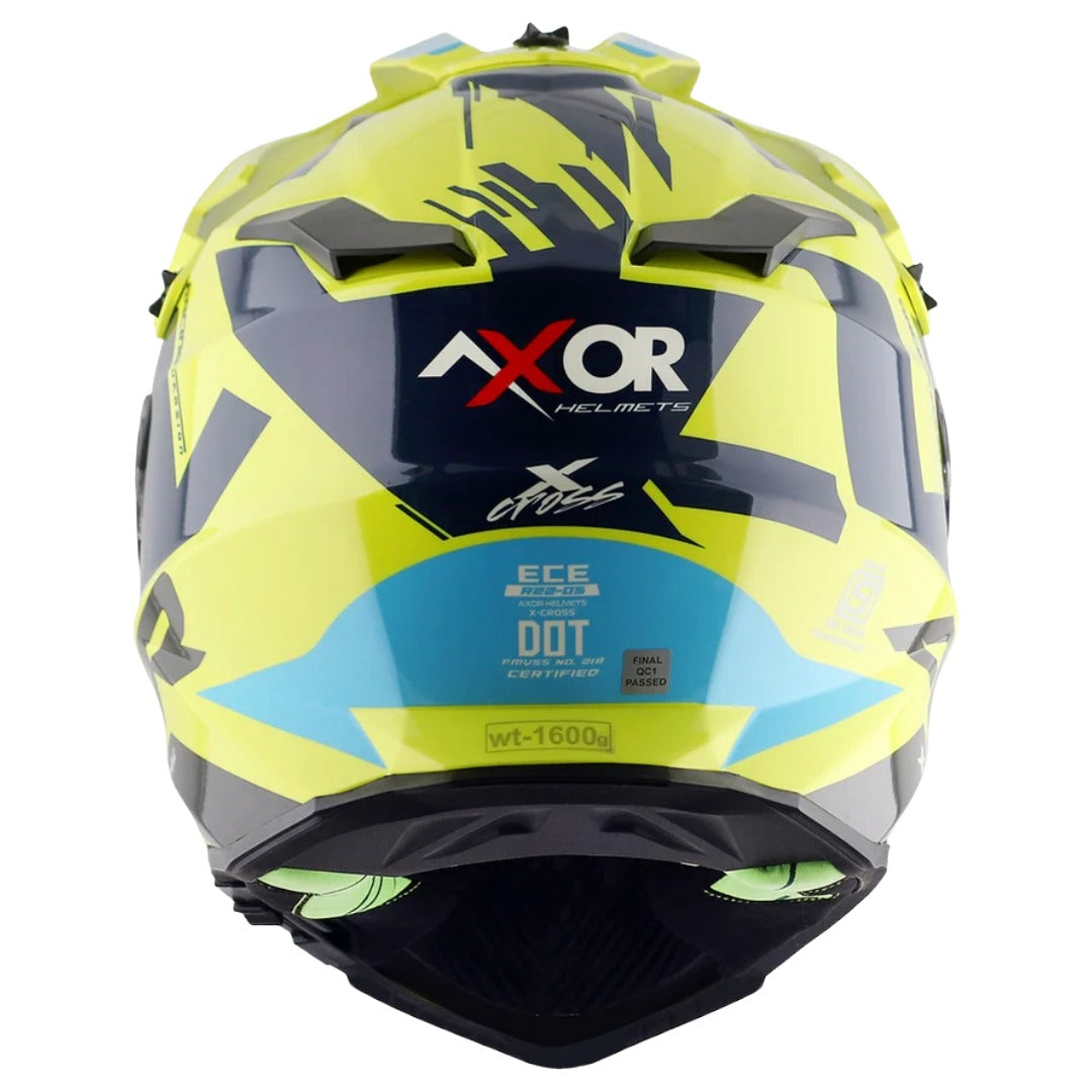 AXOR X-Cross X1 Dual Visor ISI ECE DOT Certified Full Face Dual visor Sport Peak Off Road Helmet