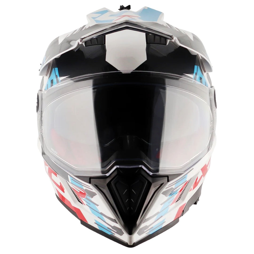 AXOR X-Cross X1 Dual Visor ISI ECE DOT Certified Full Face Dual visor Sport Peak Off Road Helmet