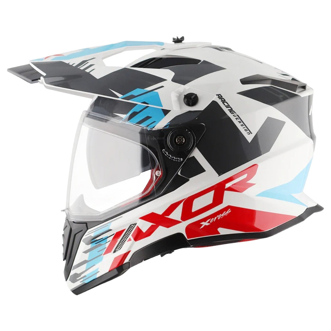 AXOR X-Cross X1 Dual Visor ISI ECE DOT Certified Full Face Dual visor Sport Peak Off Road Helmet
