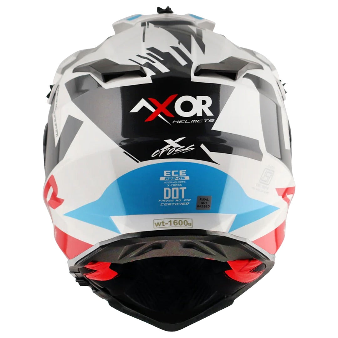 AXOR X-Cross X1 Dual Visor ISI ECE DOT Certified Full Face Dual visor Sport Peak Off Road Helmet