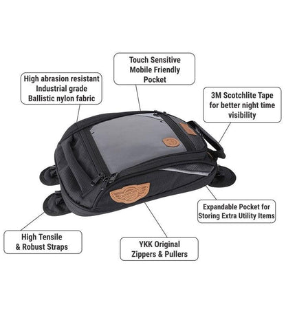GUB Guardian Gears Universal (Non-Magnetic) 18L Tank Bag with Rain Cover