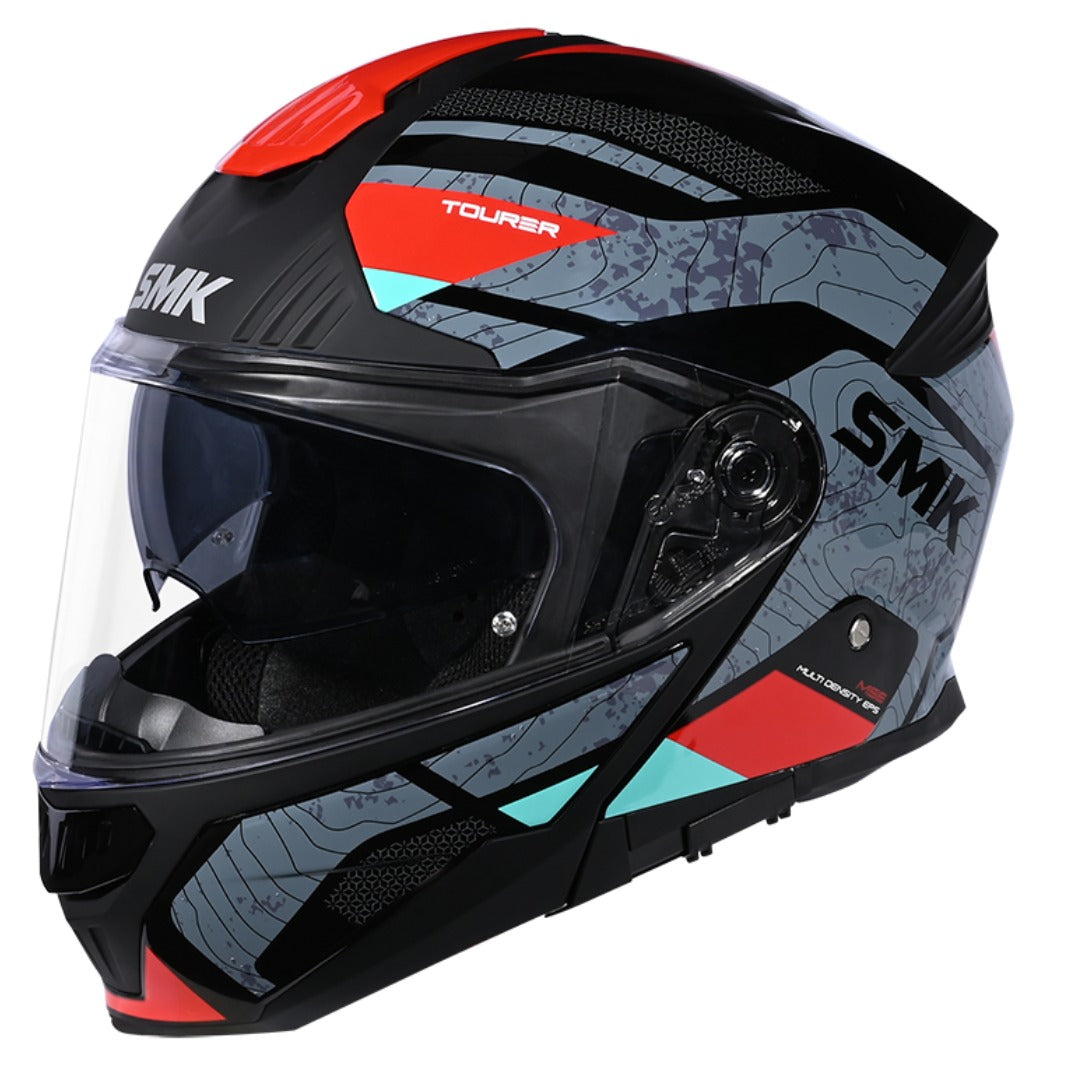 GUB SMK Gullwing Navigator Flip Up Dual Visor Helmet for Men, Women, ISI DOT ECE 22.06 Certified