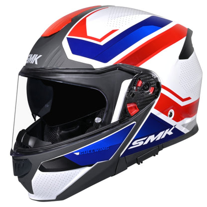 SMK Gullwing Supertour Flip Up Dual Visor Helmet for Men, Women, ISI DOT ECE 22.06 Certified