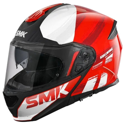 SMK Gullwing Tourleader Flip Up Dual Visor Helmet for Men, Women, ISI DOT ECE 22.06 Certified