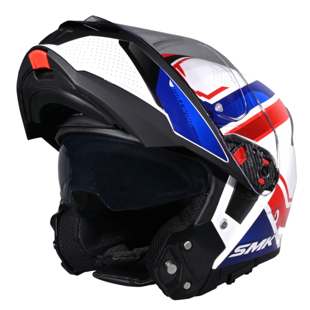 GUB SMK Gullwing Supertour Flip Up Dual Visor Helmet for Men, Women, ISI DOT ECE 22.06 Certified