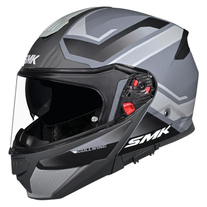 SMK Gullwing Supertour Flip Up Dual Visor Helmet for Men, Women, ISI DOT ECE 22.06 Certified