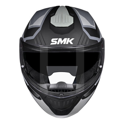 SMK Gullwing Supertour Flip Up Dual Visor Helmet for Men, Women, ISI DOT ECE 22.06 Certified