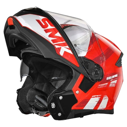 SMK Gullwing Tourleader Flip Up Dual Visor Helmet for Men, Women, ISI DOT ECE 22.06 Certified