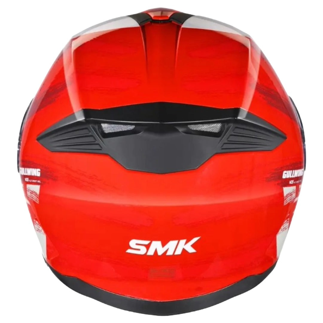 SMK Gullwing Tourleader Flip Up Dual Visor Helmet for Men, Women, ISI DOT ECE 22.06 Certified