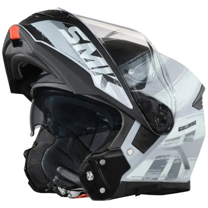 SMK Gullwing Tourleader Flip Up Dual Visor Helmet for Men, Women, ISI DOT ECE 22.06 Certified