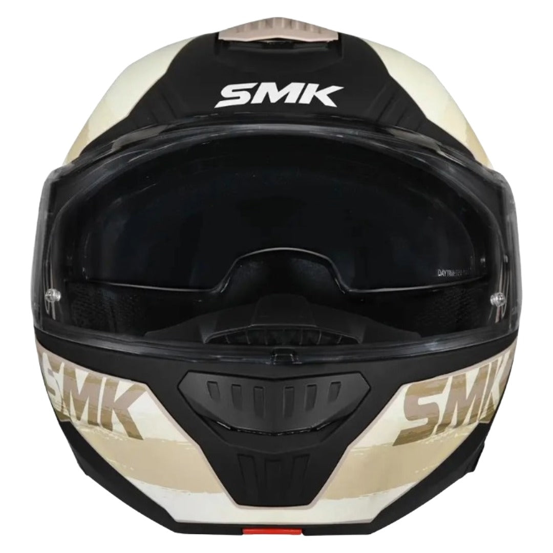 SMK Gullwing Tourleader Flip Up Dual Visor Helmet for Men, Women, ISI DOT ECE 22.06 Certified