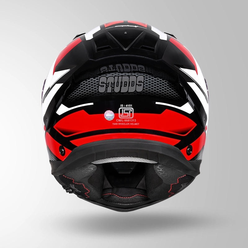 GUB STUDDS Helios Asphalt D1 Glossy Finish Full Face ISI and DOT Certified Helmet with Dual Visor