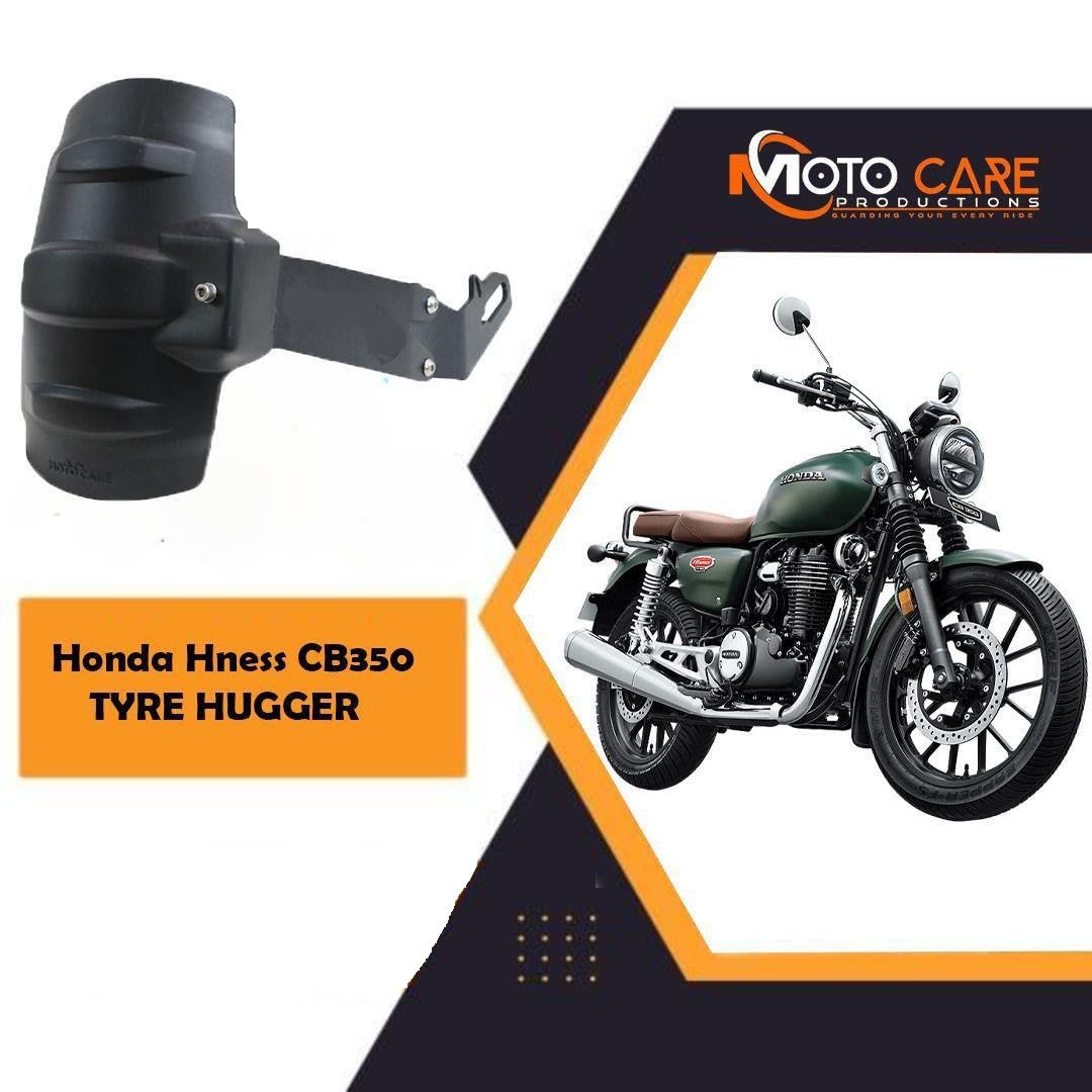 Bike Tyre Hugger Splash Guard Rain Cover Flap with Reflector Black Compatible with HOND Highness CB350